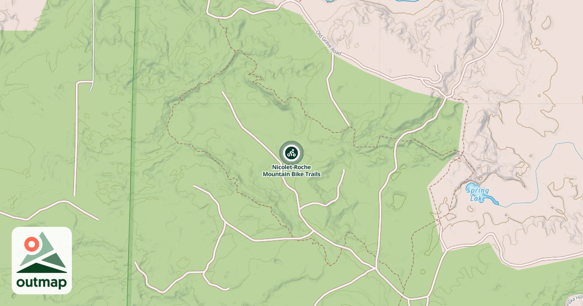 Map of Nicolet-Roche Mountain Bike Trails