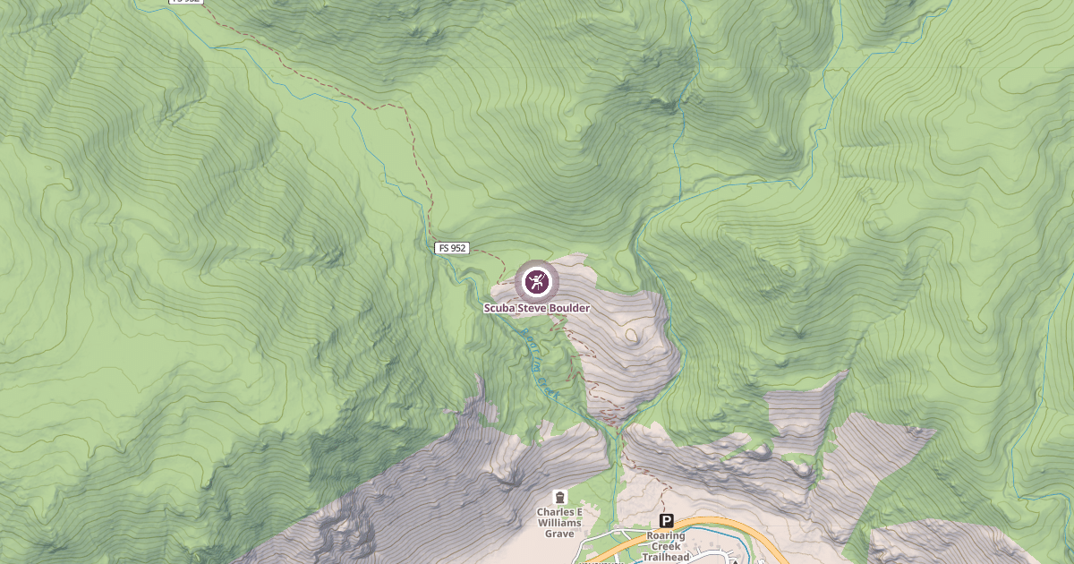 Map preview of Scuba Steve Boulder