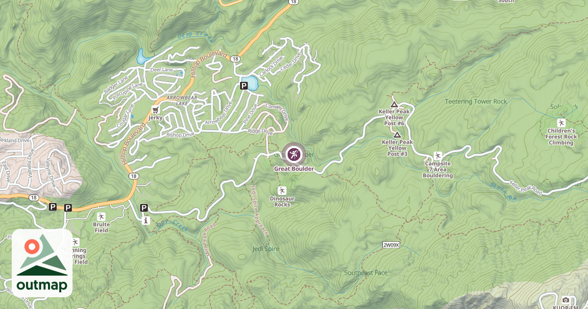 Map of Great Boulder