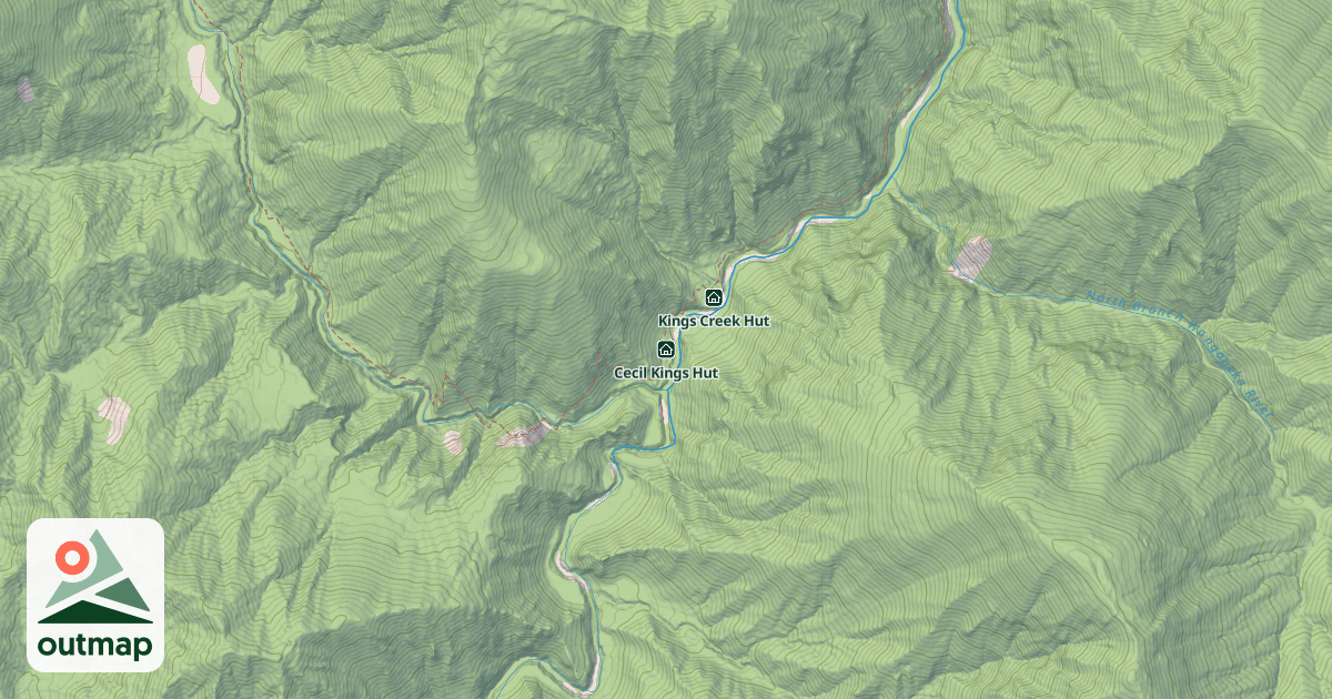 Map of Cecil Kings Hut