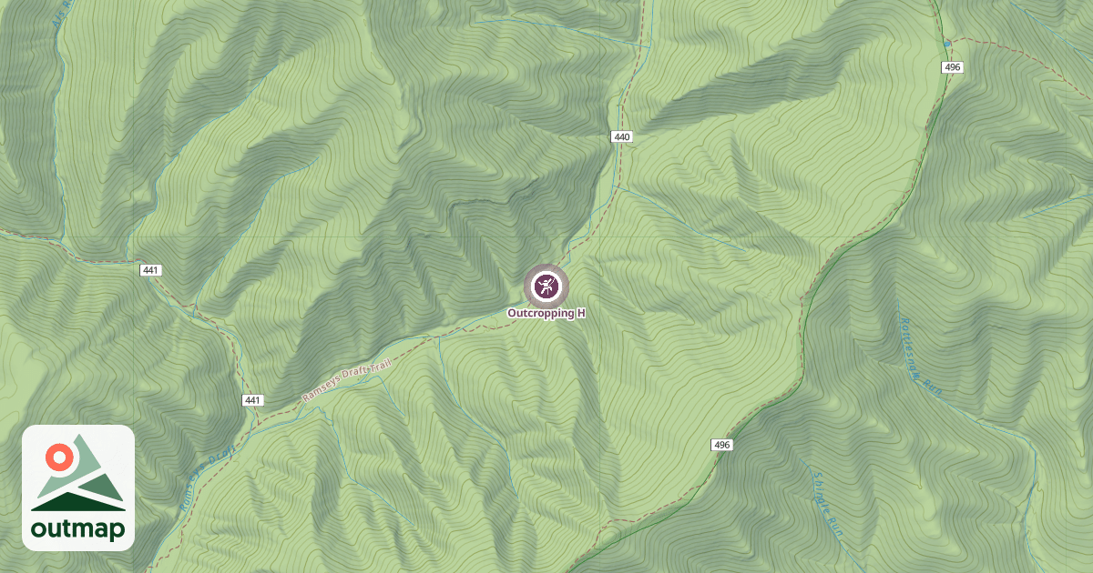 Map of Outcropping H