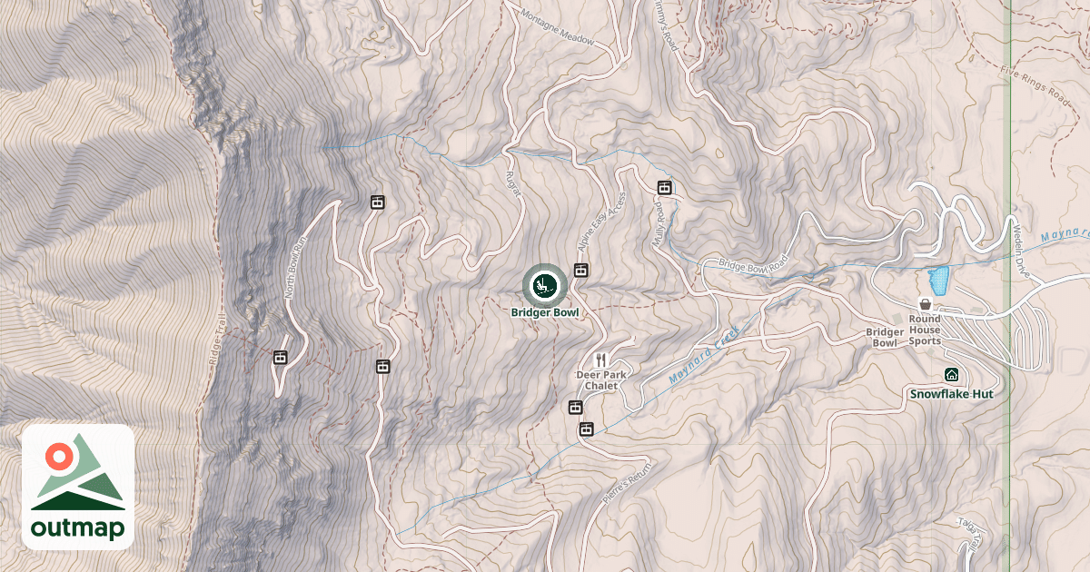 Map of Bridger Bowl
