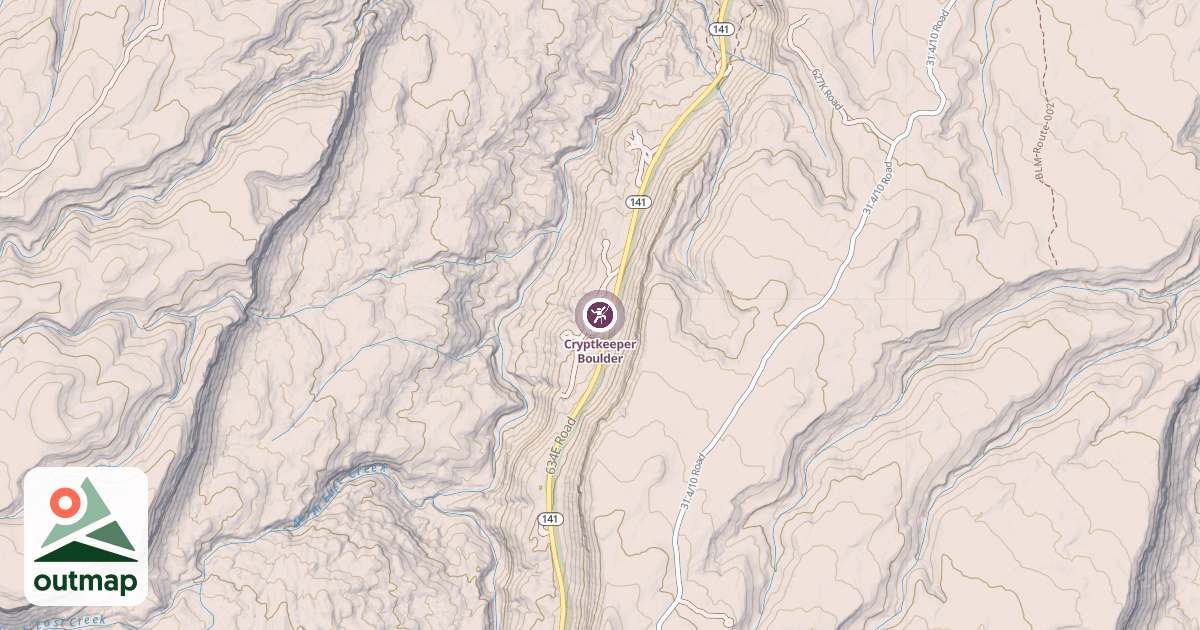 Map of Cryptkeeper Boulder