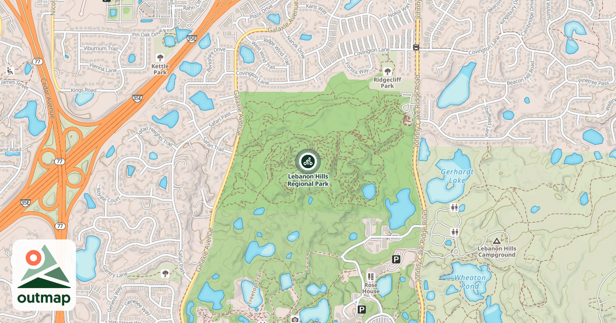 Map of Lebanon Hills Regional Park