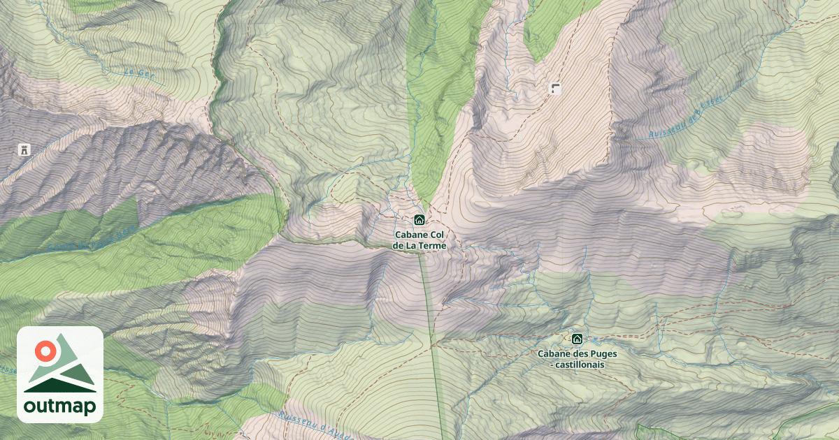 Map of Cabane Col de La Terme