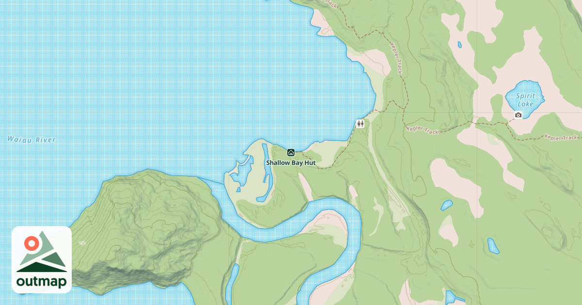 Map of Shallow Bay Hut