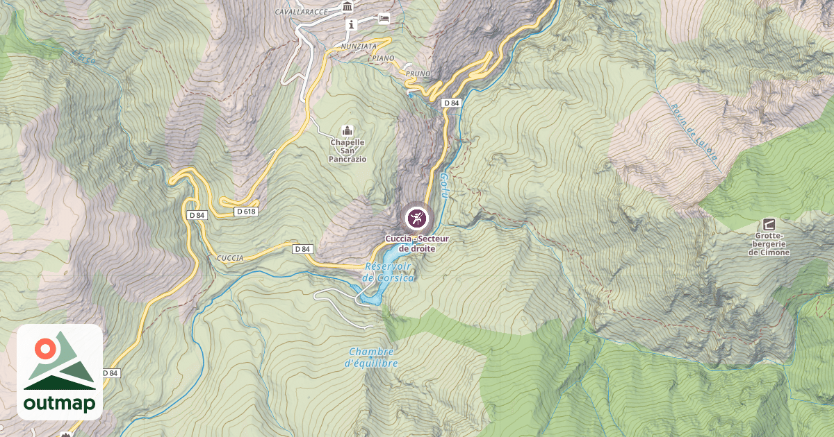 Map of Cuccia - Secteur de droite
