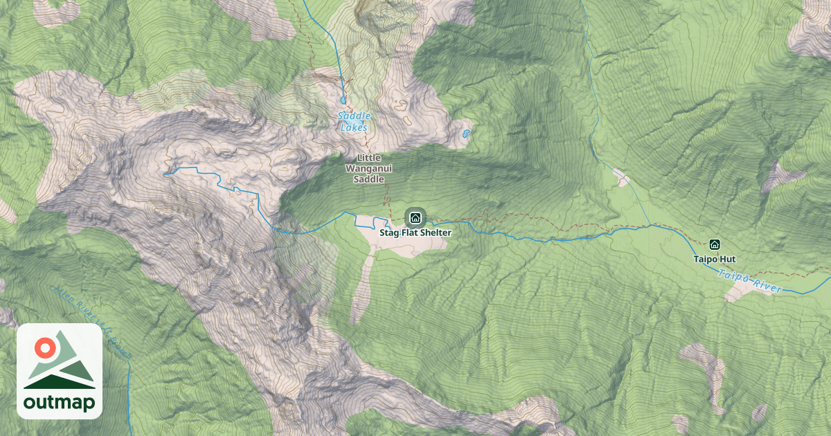 Map of Stag Flat Shelter
