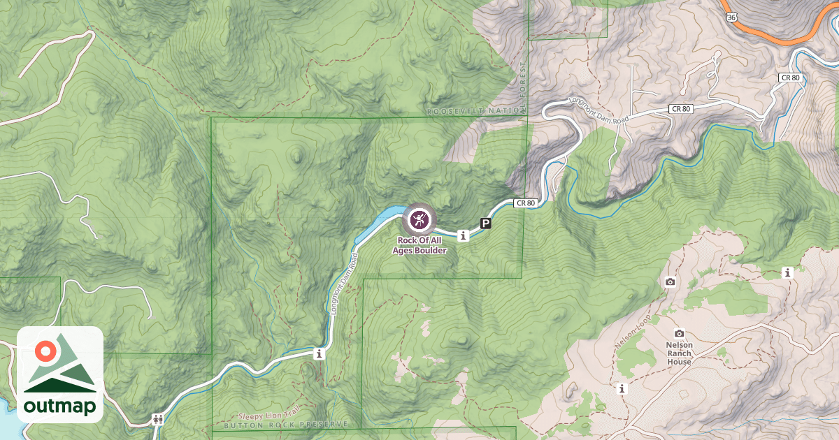 Map of Rock Of All Ages Boulder
