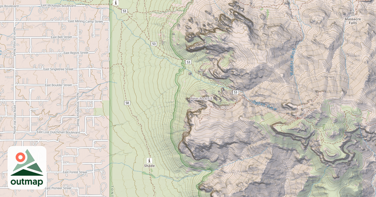 Map of Peter Rock