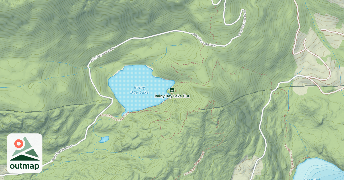 Map of Rainy Day Lake Hut