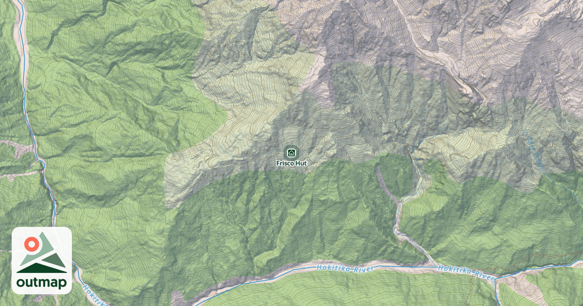 Map of Frisco Hut