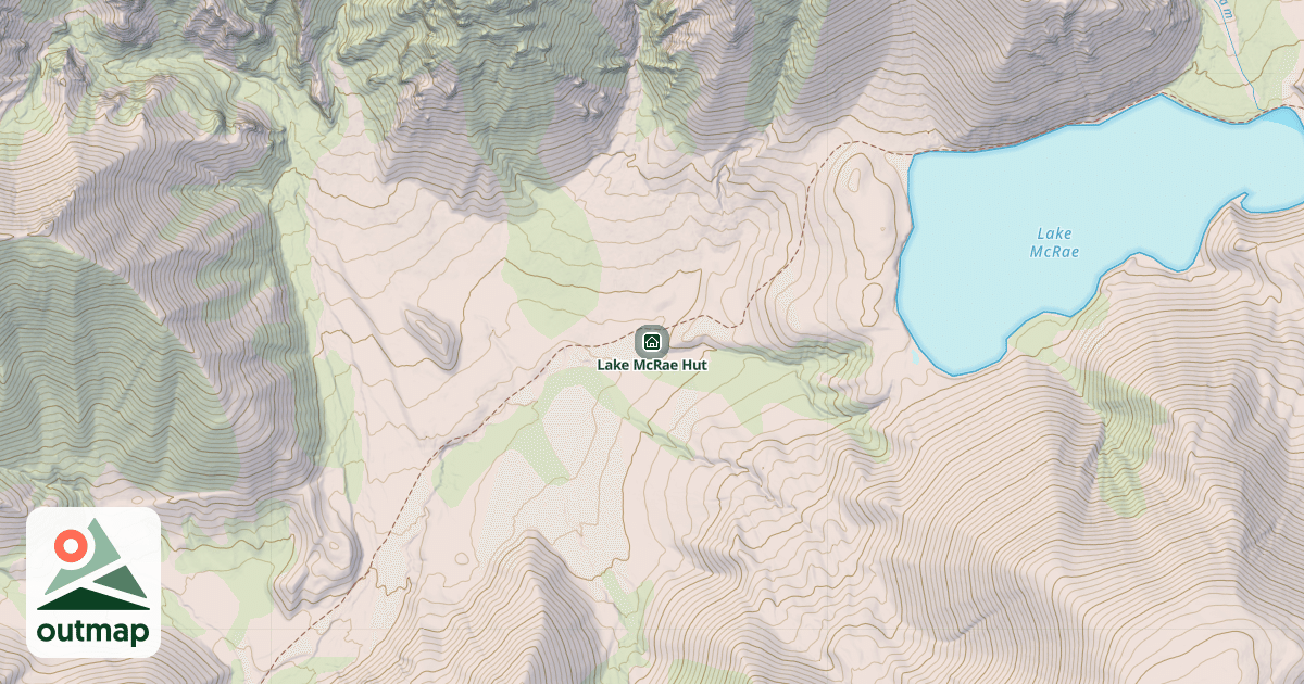 Map of Lake McRae Hut