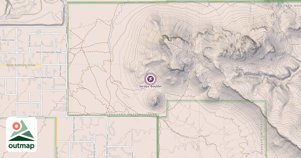 Map of Soraya  Boulder