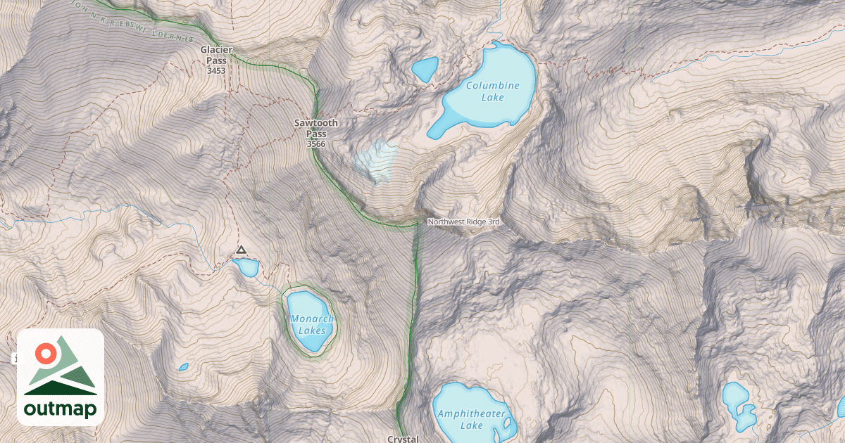 Map of Northwest Ridge