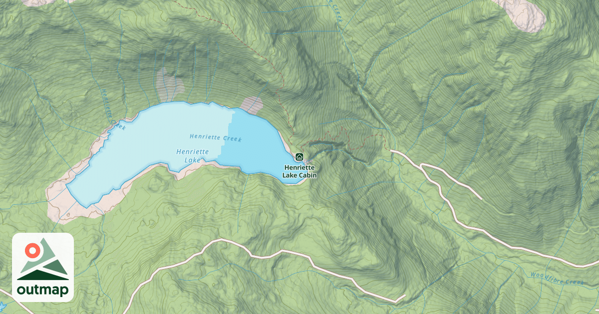 Map of Henriette Lake Cabin