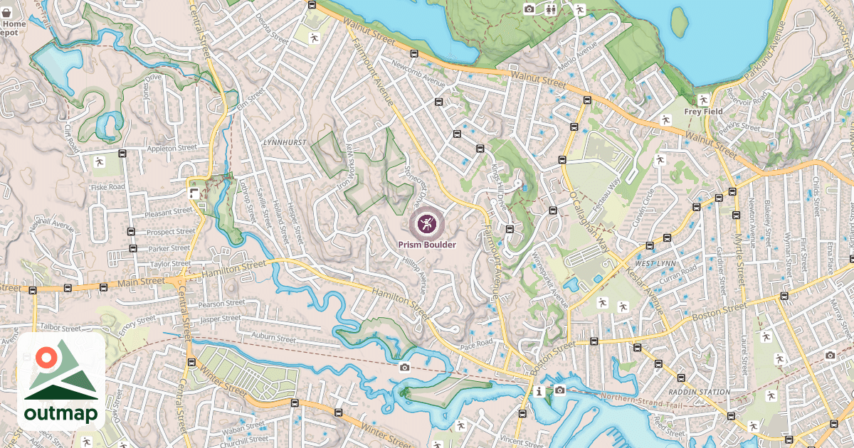 Map of Prism Boulder