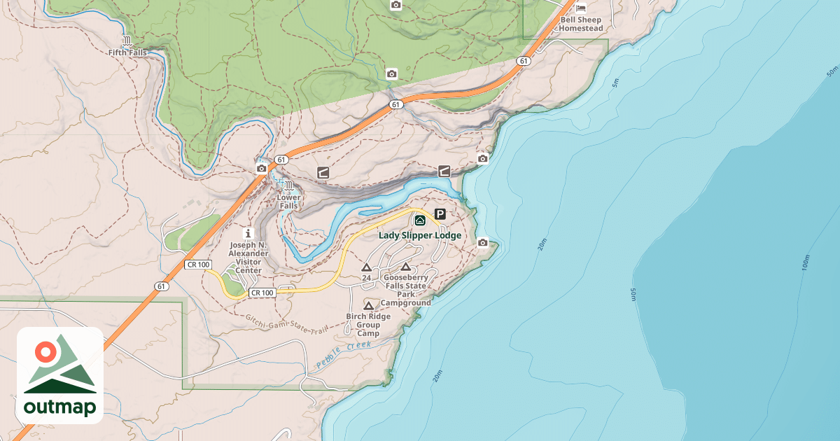 Map of Lady Slipper Lodge