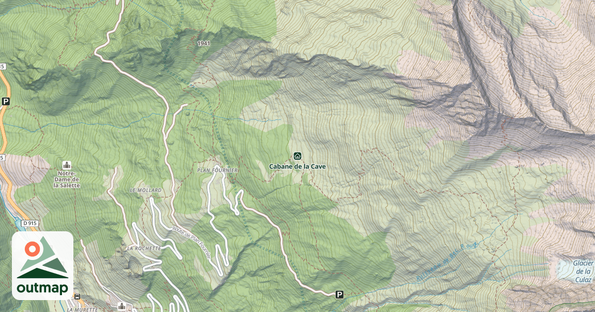 Map of Cabane de la Cave