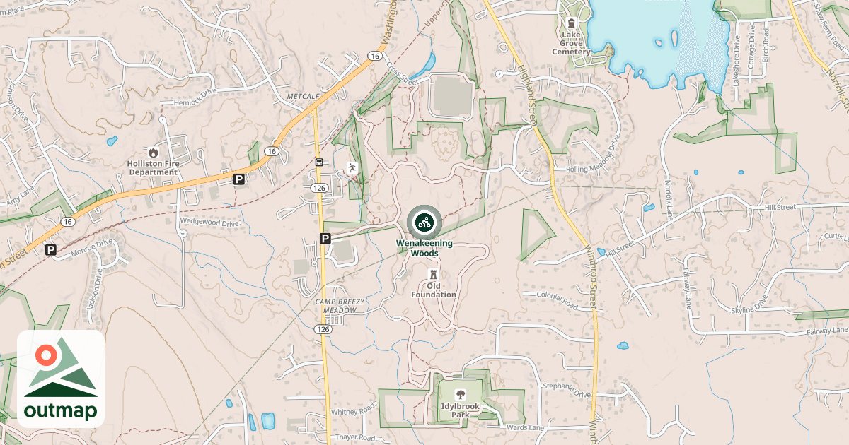 Map of Wenakeening Woods