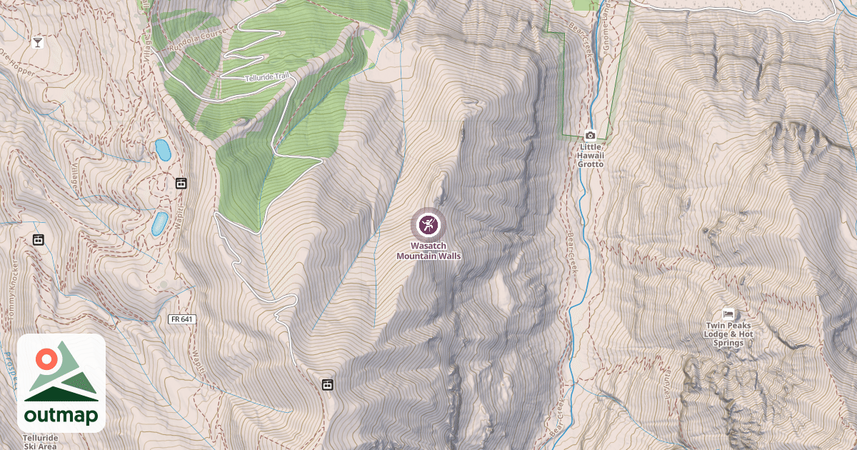 Map of Wasatch Mountain Walls