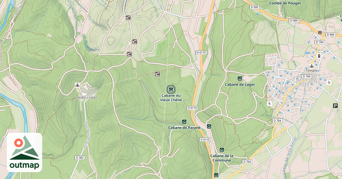 Map of Cabane du Vieux Chêne