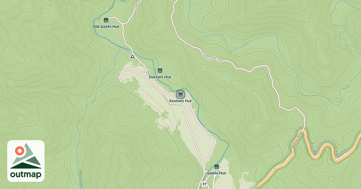 Map of Keebles Hut