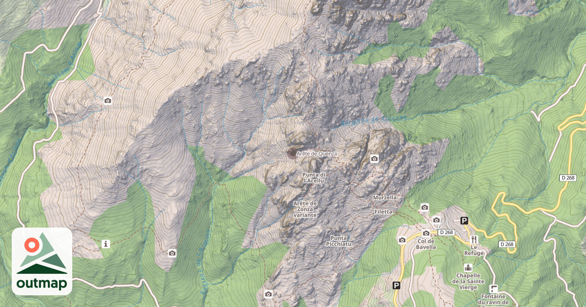 Map of Arête de Quenza