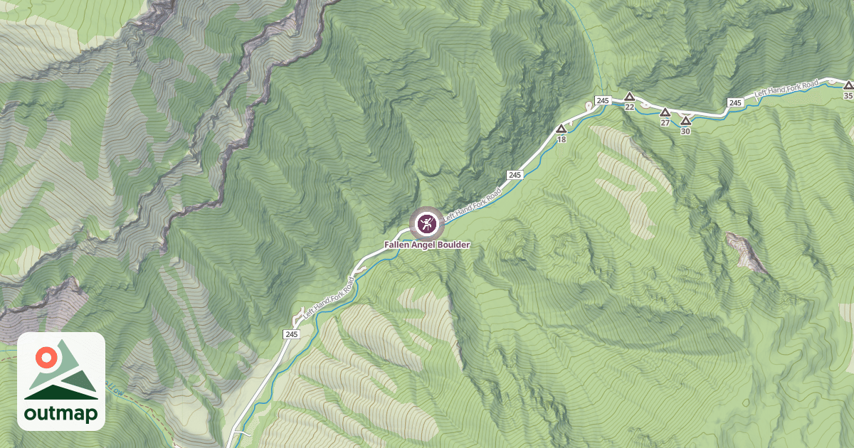 Map of Fallen Angel Boulder