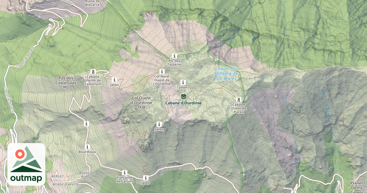 Map of Cabane d'Ourdinse