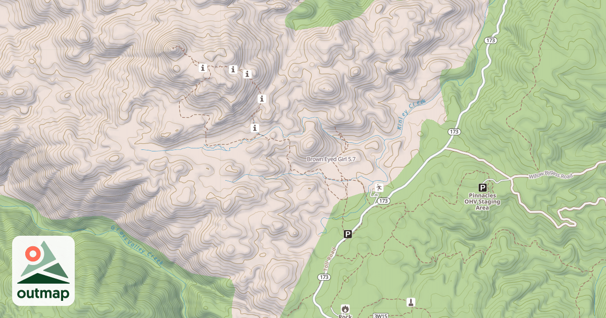 Map of Brown Eyed Girl