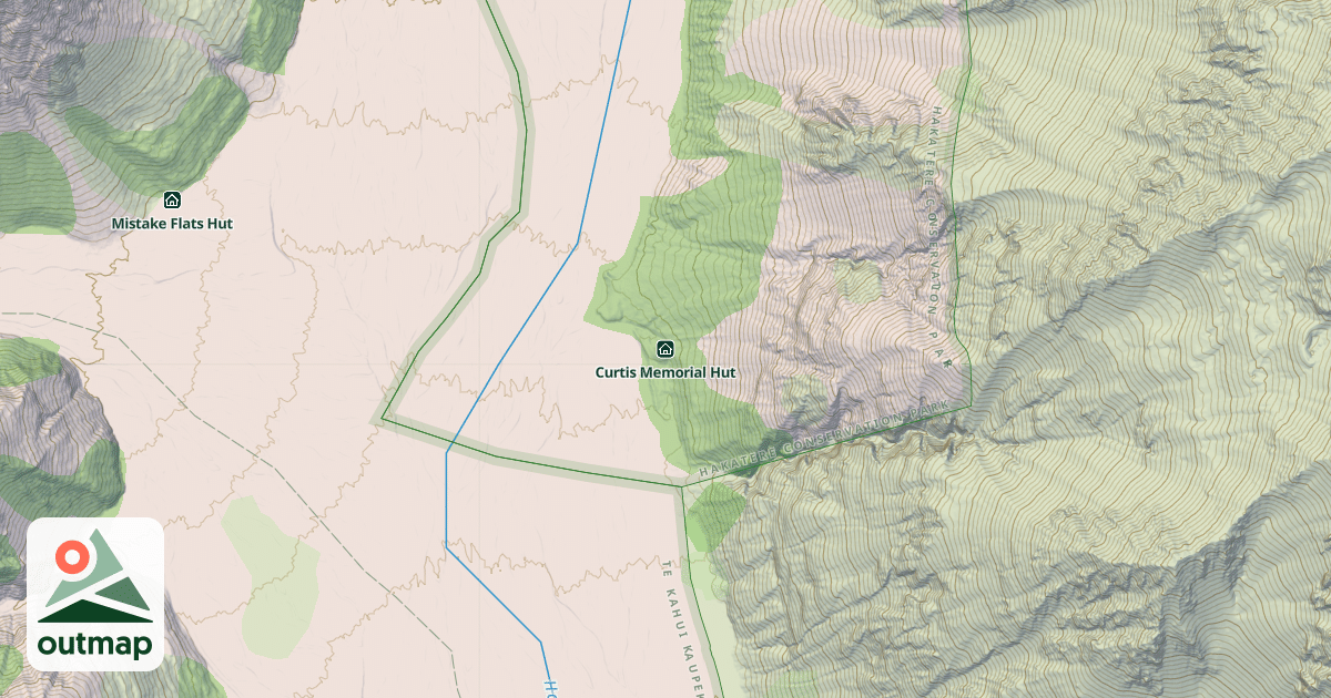 Map of Curtis Memorial Hut