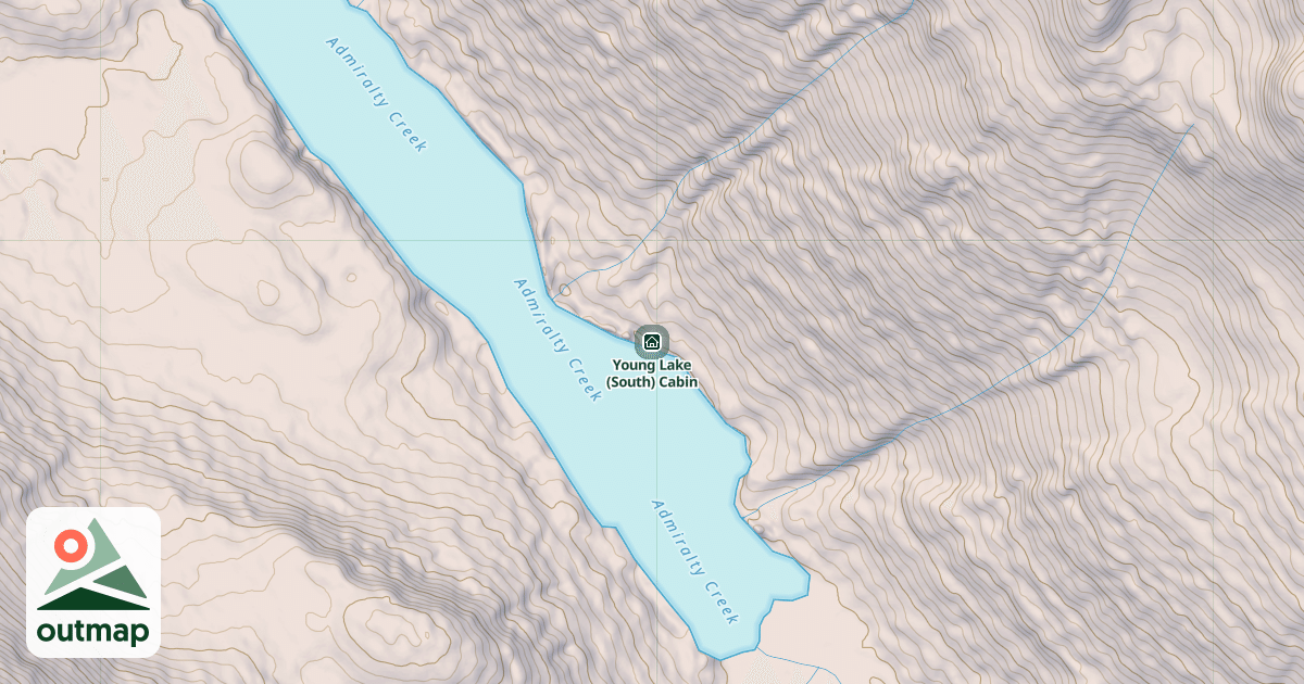 Map of Young Lake (South) Cabin