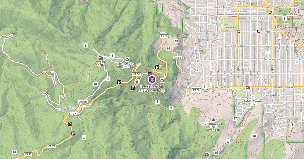 Map preview of Pratt's Rock aka Pratt's Overhang
