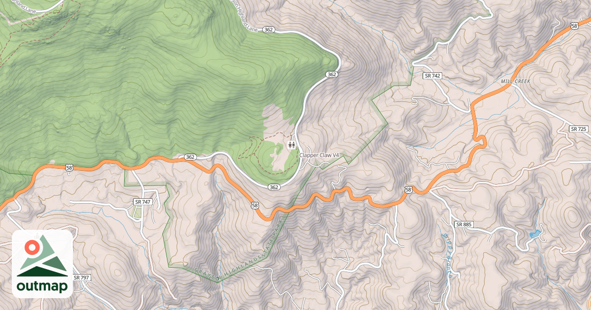 Map of Clapper Claw