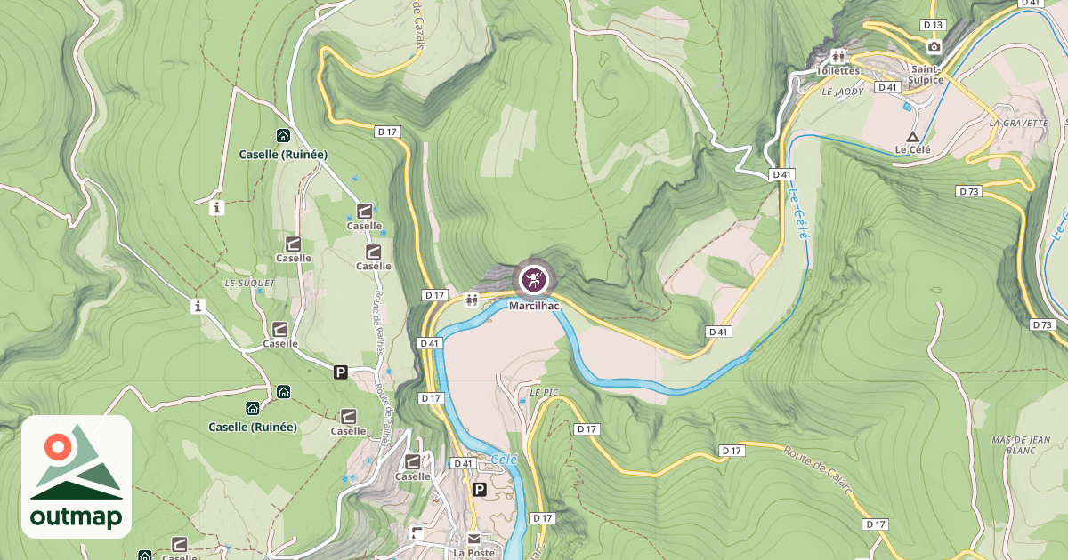 Map of Marcilhac