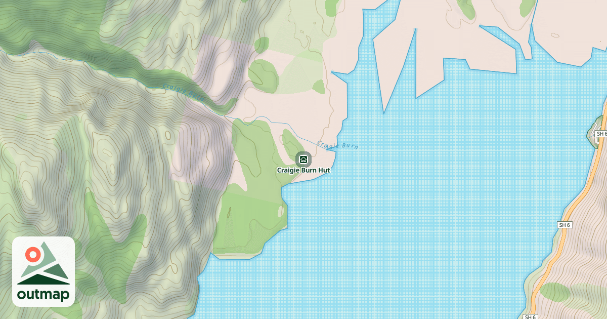 Map of Craigie Burn Hut