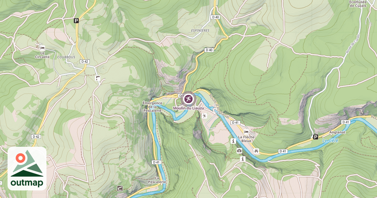 Map of Moulin du Liauzu