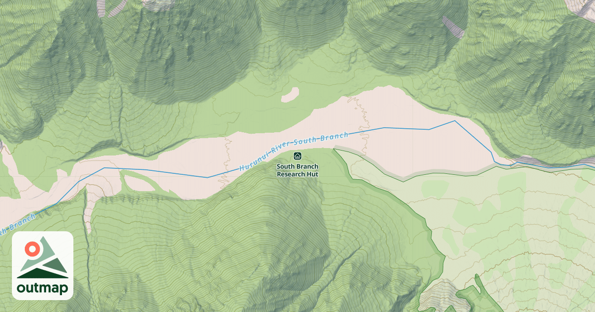 Map of South Branch Research Hut