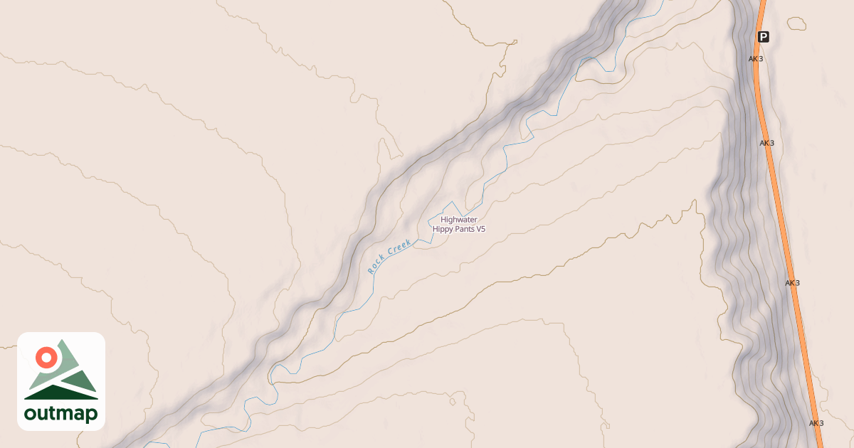 Map of Highwater Hippy Pants