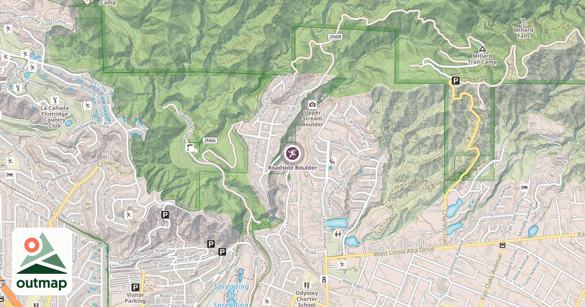 Map of Roadside Boulder