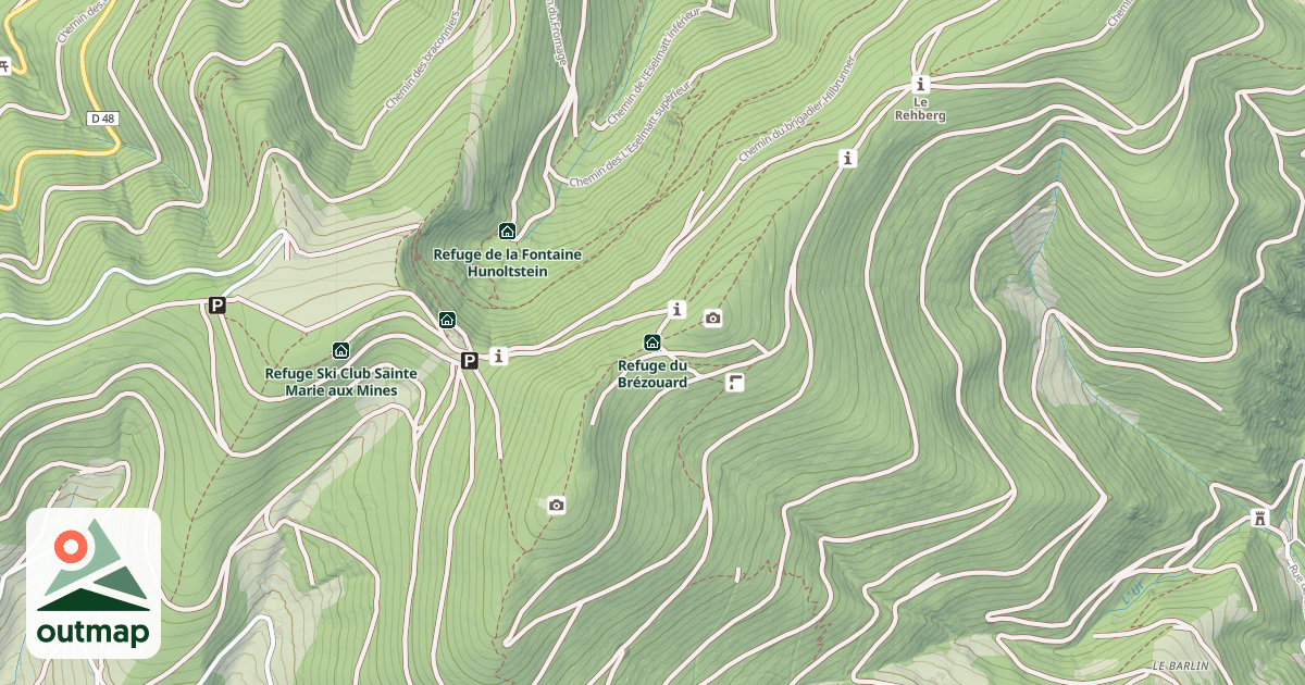 Map of Refuge du Brézouard