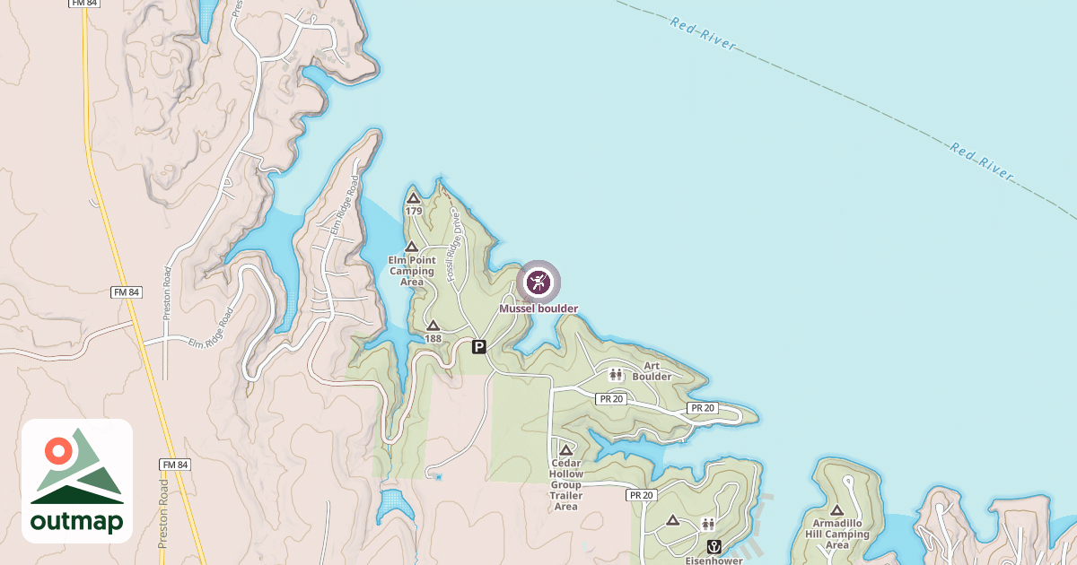 Map of Mussel boulder