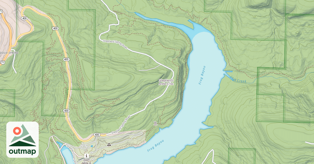 Map of Shepherd's Arete