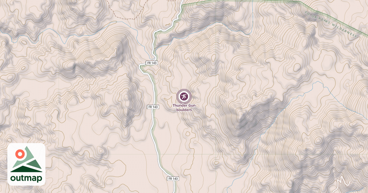 Map of Thunder Gun boulders