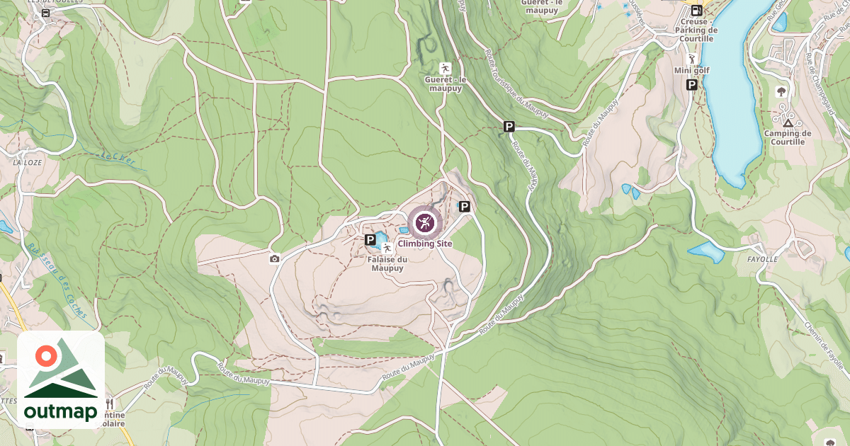 Map of Climbing Site