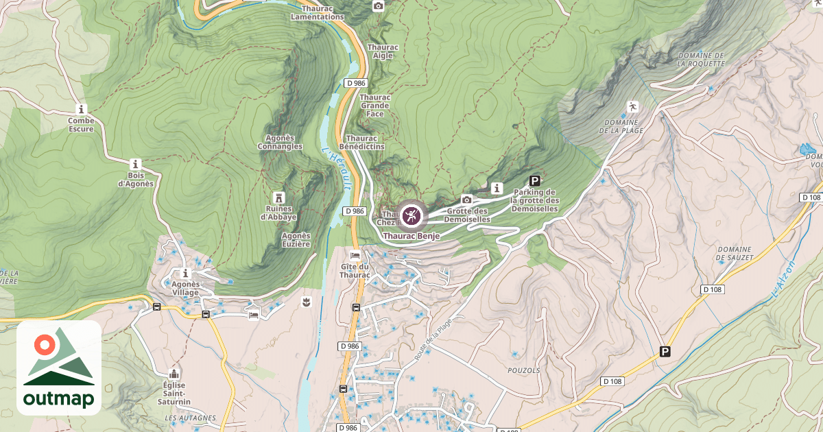 Map of Thaurac Benje
