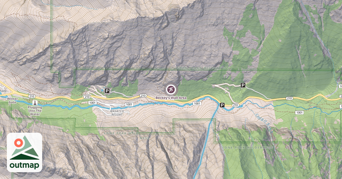 Map of Beckey's Wall Area