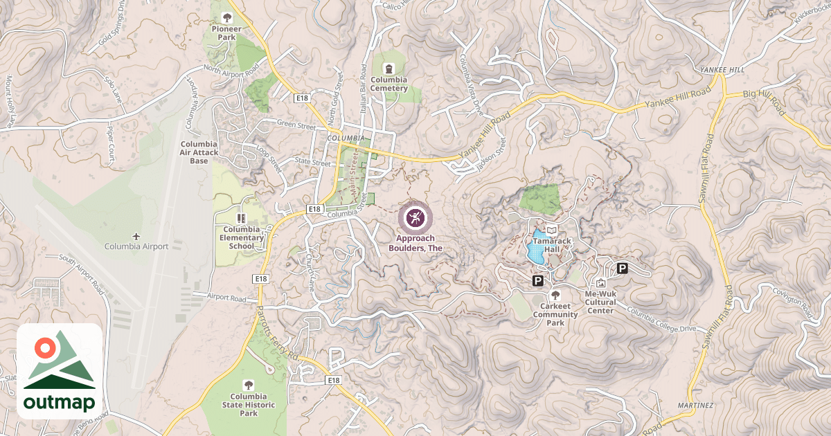 Map of Approach Boulders, The