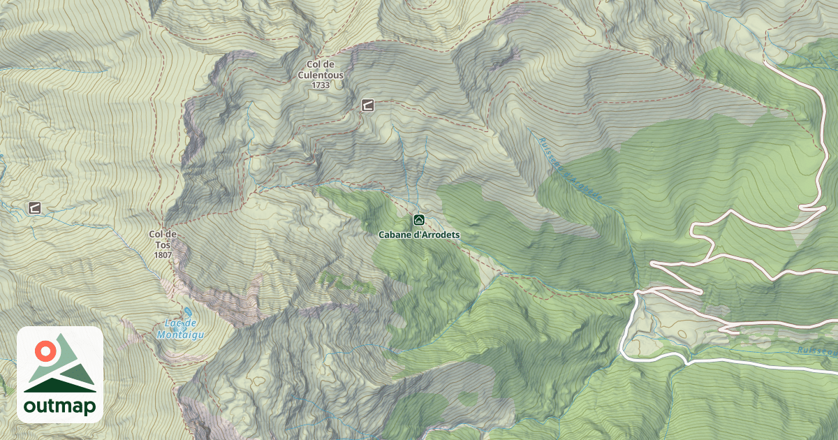 Map of Cabane d'Arrodets